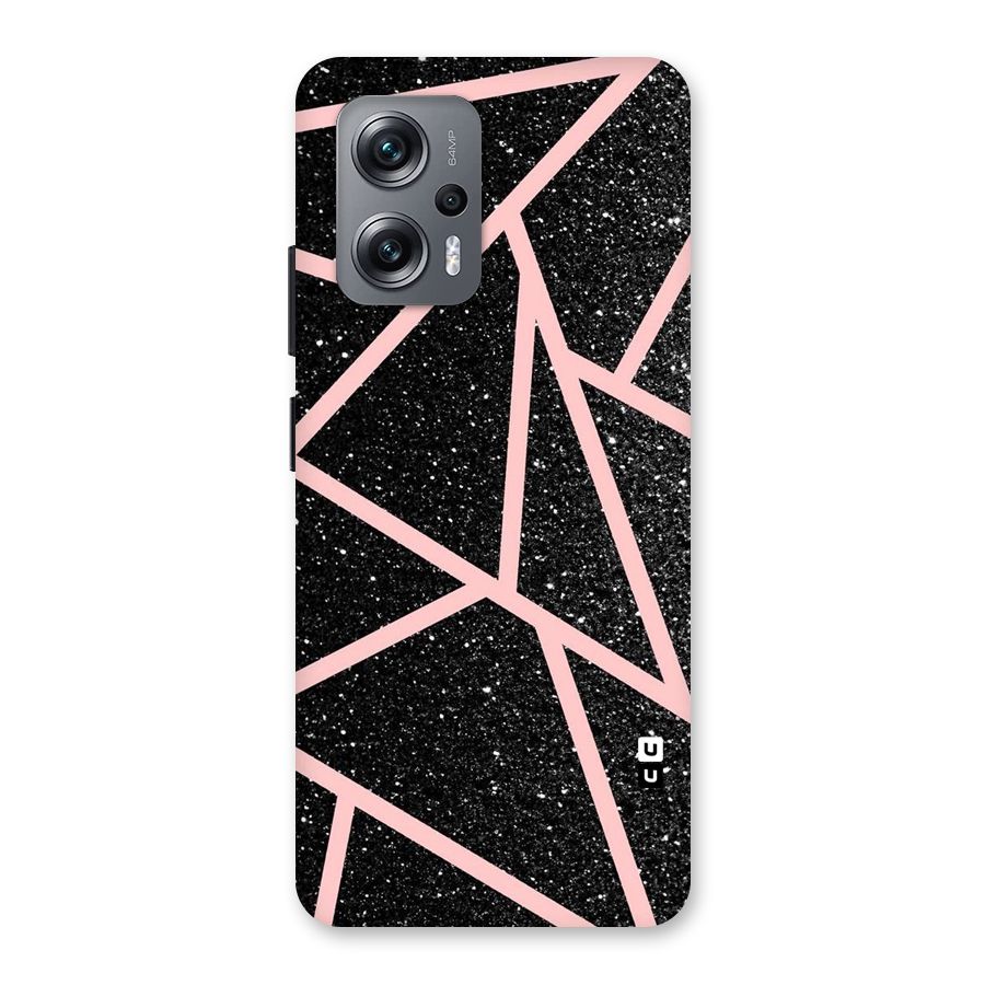 Concrete Black Pink Stripes Back Case for Redmi K50i