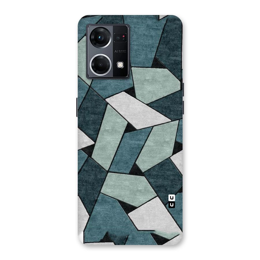 Concrete Green Abstract Glass Back Case for Oppo F21 Pro 5G
