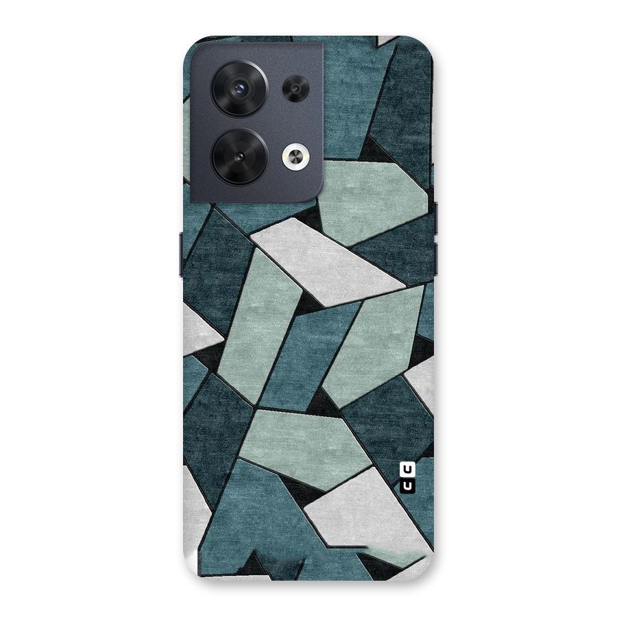 Concrete Green Abstract Back Case for Oppo Reno8 5G