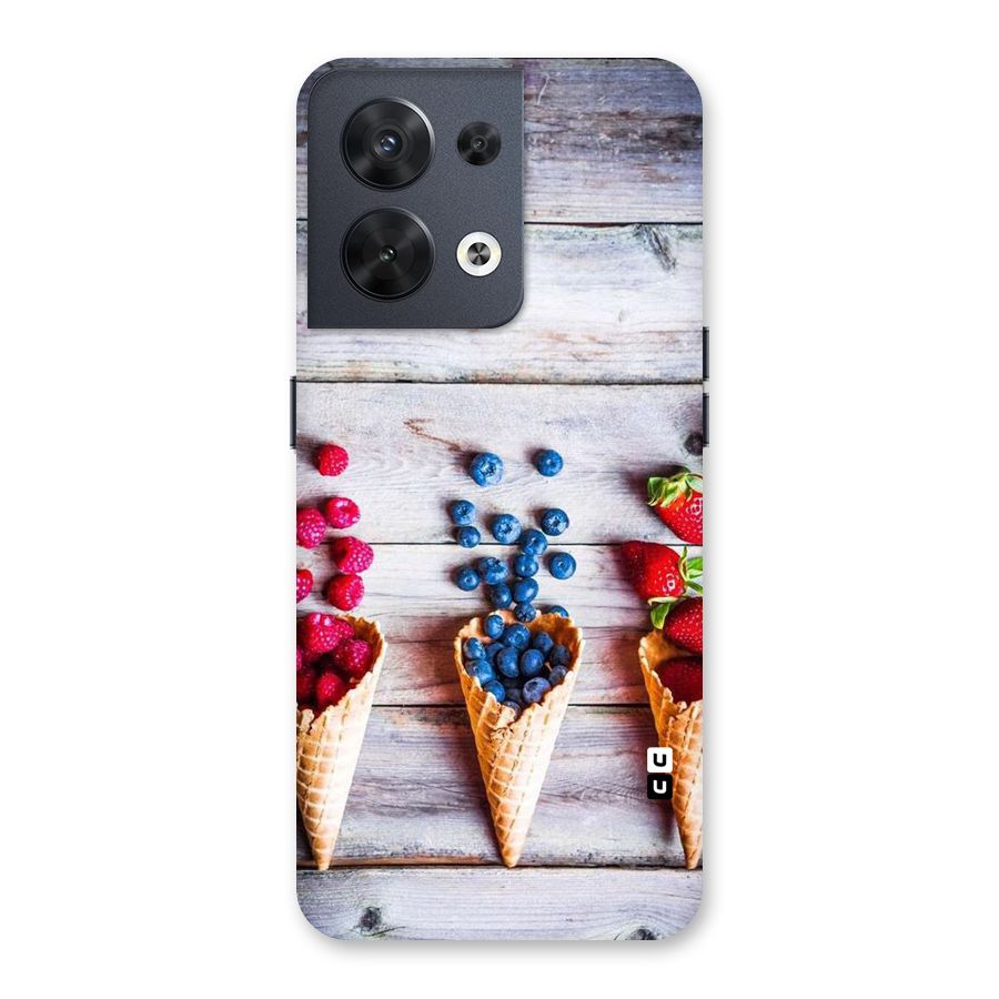 Cone Fruits Design Back Case for Oppo Reno8 5G