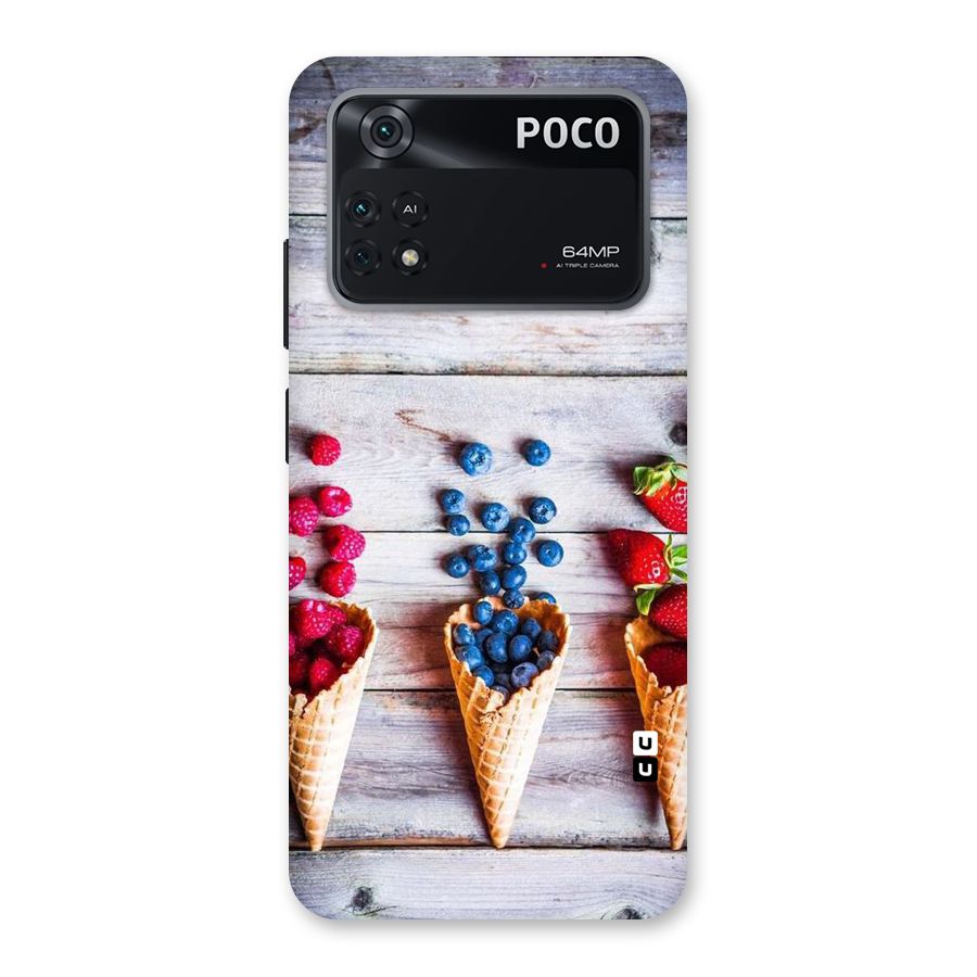 Cone Fruits Design Back Case for Poco M4 Pro 4G