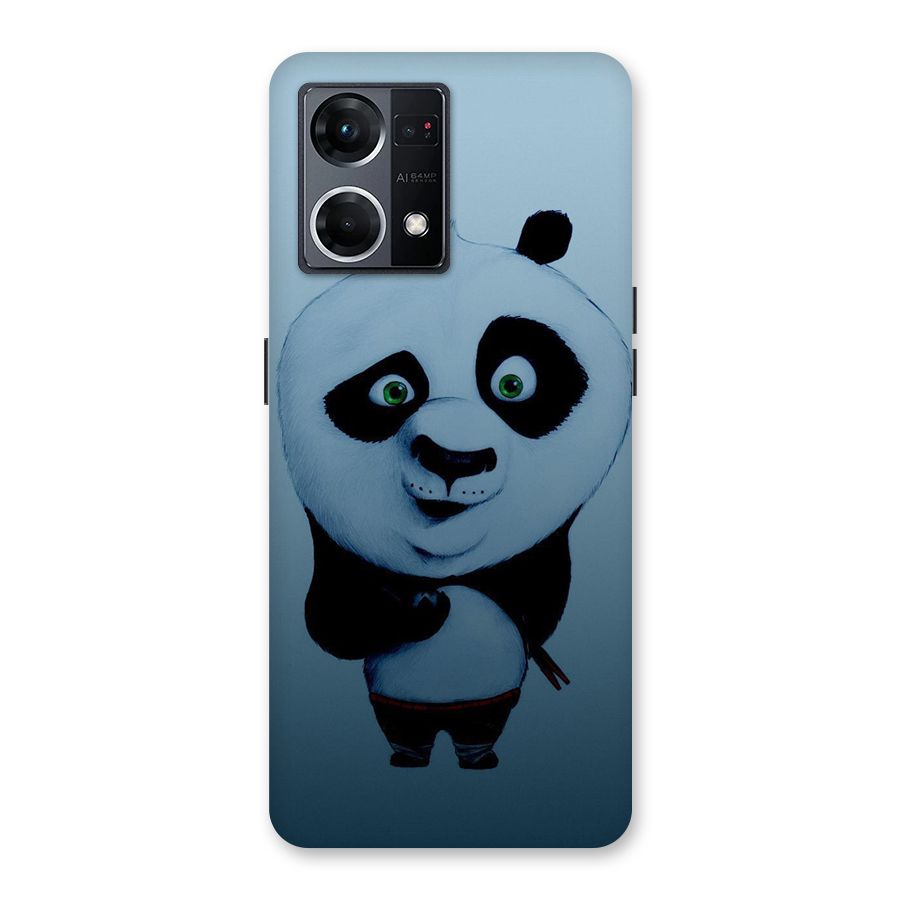 Confused Cute Panda Glass Back Case for Oppo F21 Pro 5G