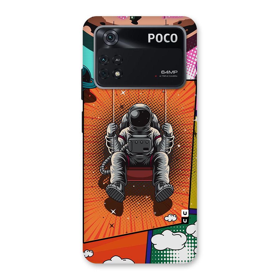 Cool Astraunaut Comic Swing Back Case for Poco M4 Pro 4G