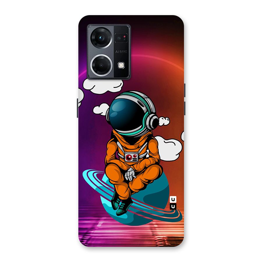 Cool Astraunaut Relaxing Glass Back Case for Oppo F21 Pro 5G
