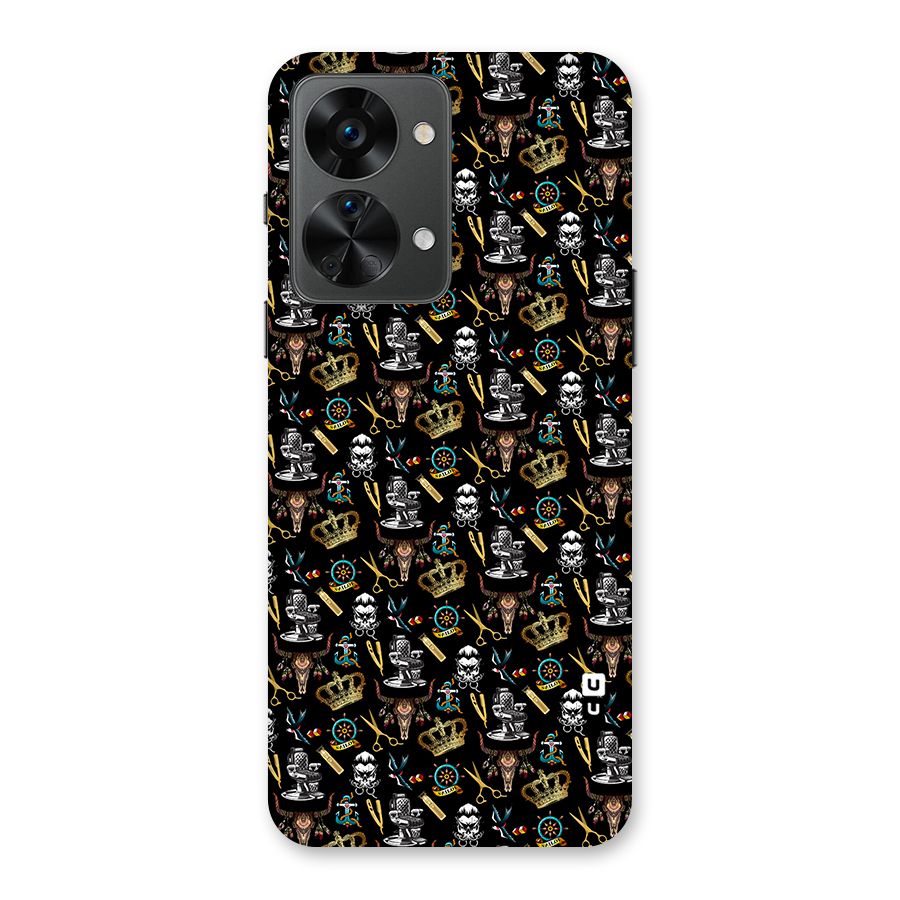 Cool Barber Pattern Back Case for OnePlus Nord 2T