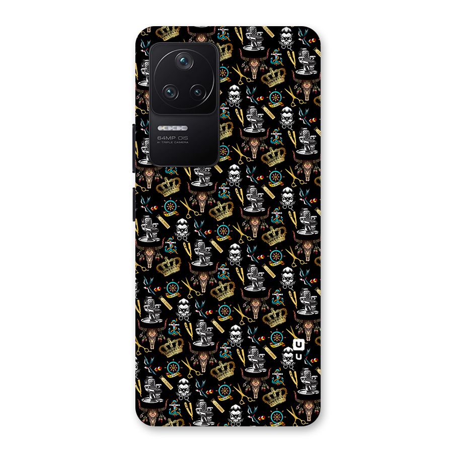 Cool Barber Pattern Back Case for Poco F4 5G