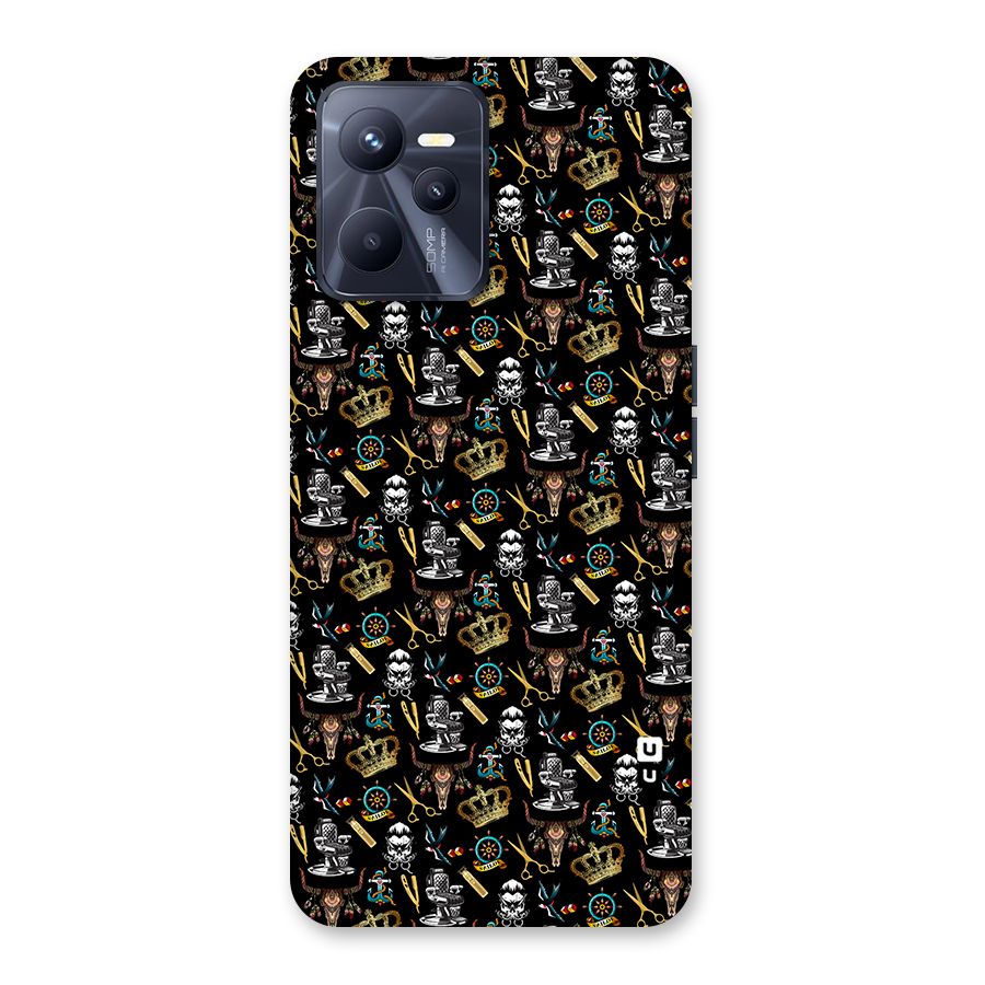 Cool Barber Pattern Back Case for Realme C35