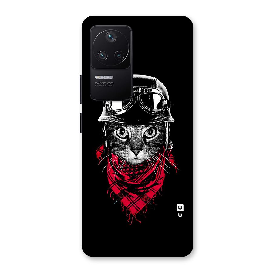 Cool Biker Cat Back Case for Poco F4 5G