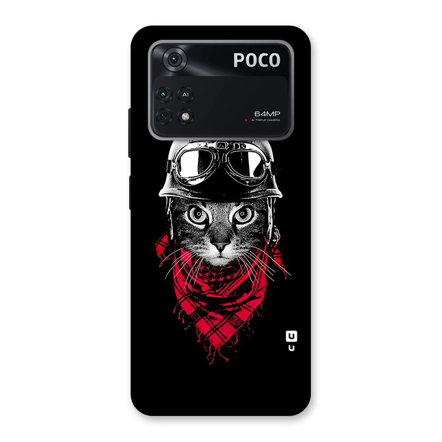 Cool Biker Cat Back Case for Poco M4 Pro 4G