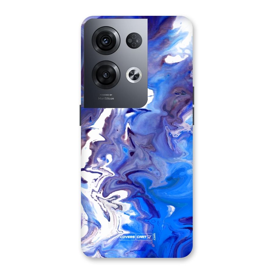 Cool Blue Marble Texture Back Case for Oppo Reno8 Pro 5G