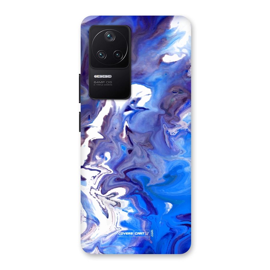 Cool Blue Marble Texture Back Case for Poco F4 5G