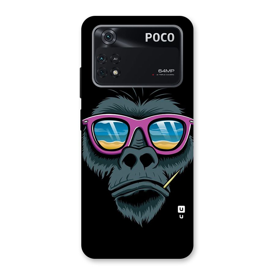 Cool Monkey Beach Sunglasses Back Case for Poco M4 Pro 4G