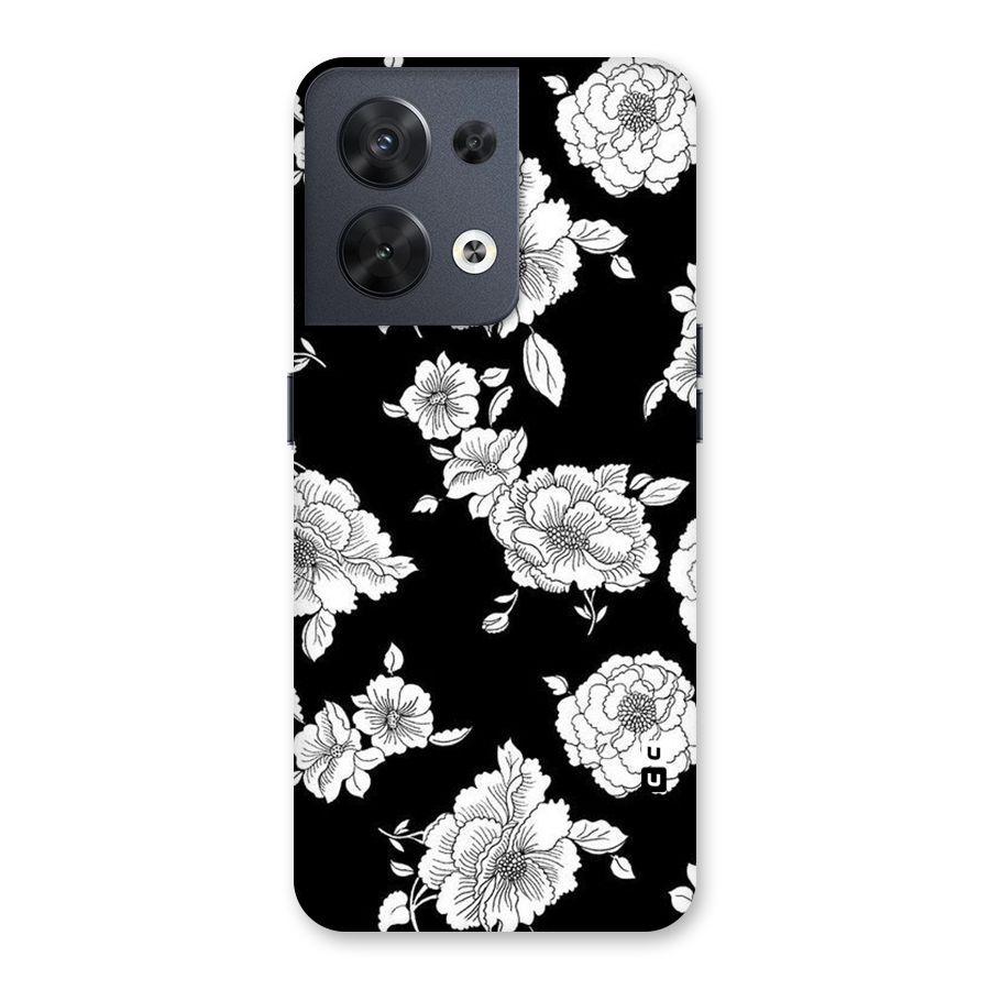 Cool Pattern Flowers Back Case for Oppo Reno8 5G