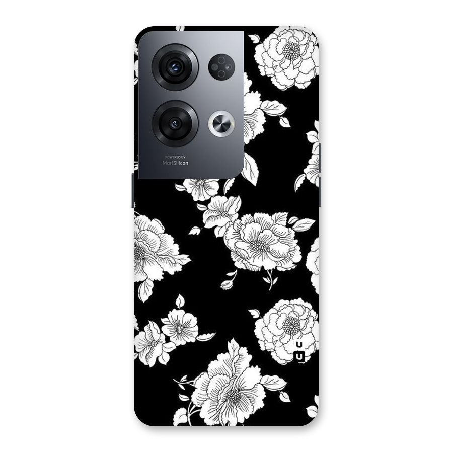 Cool Pattern Flowers Back Case for Oppo Reno8 Pro 5G
