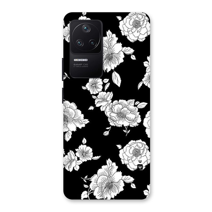 Cool Pattern Flowers Back Case for Poco F4 5G
