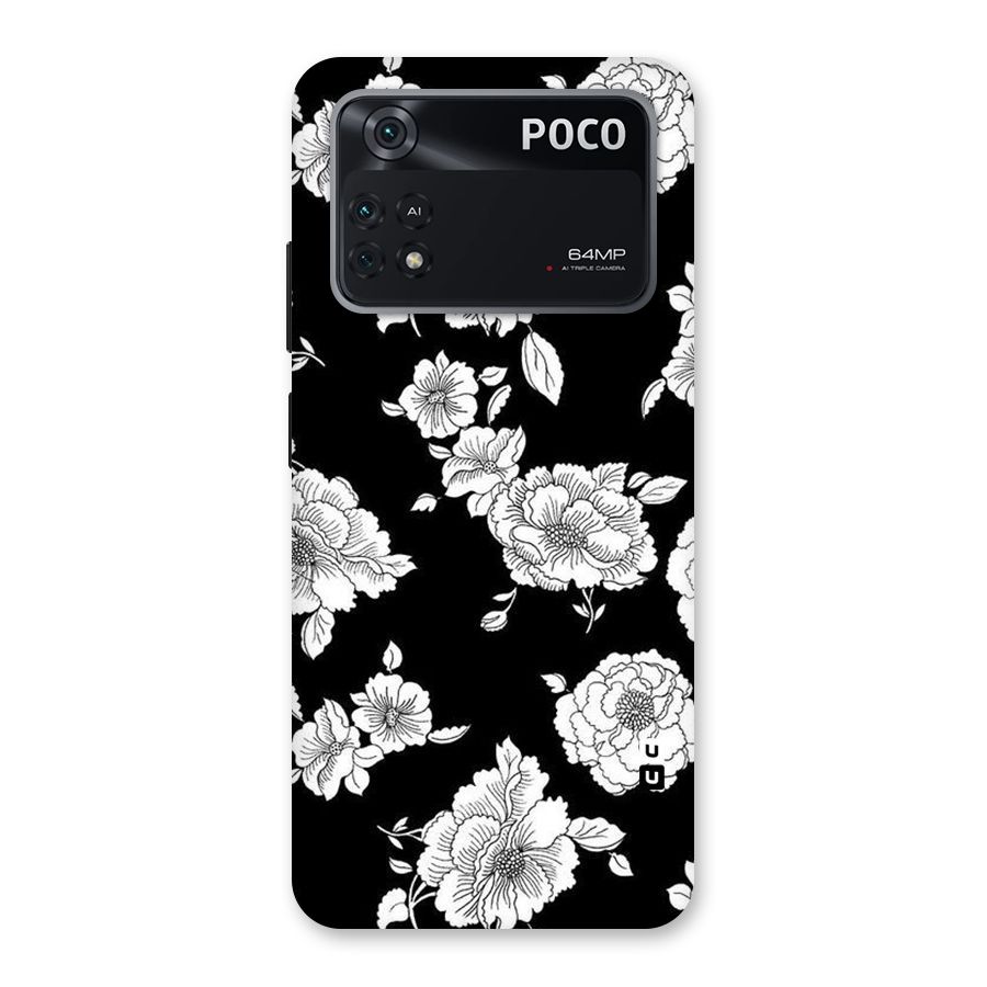 Cool Pattern Flowers Back Case for Poco M4 Pro 4G
