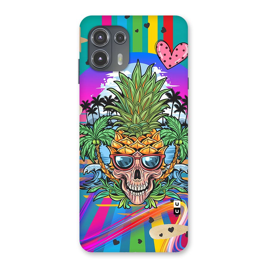 Cool Pineapple Skull Back Case for Motorola Edge 20 Fusion