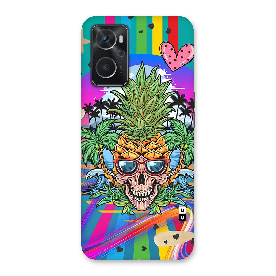 Cool Pineapple Skull Back Case for Oppo K10 4G