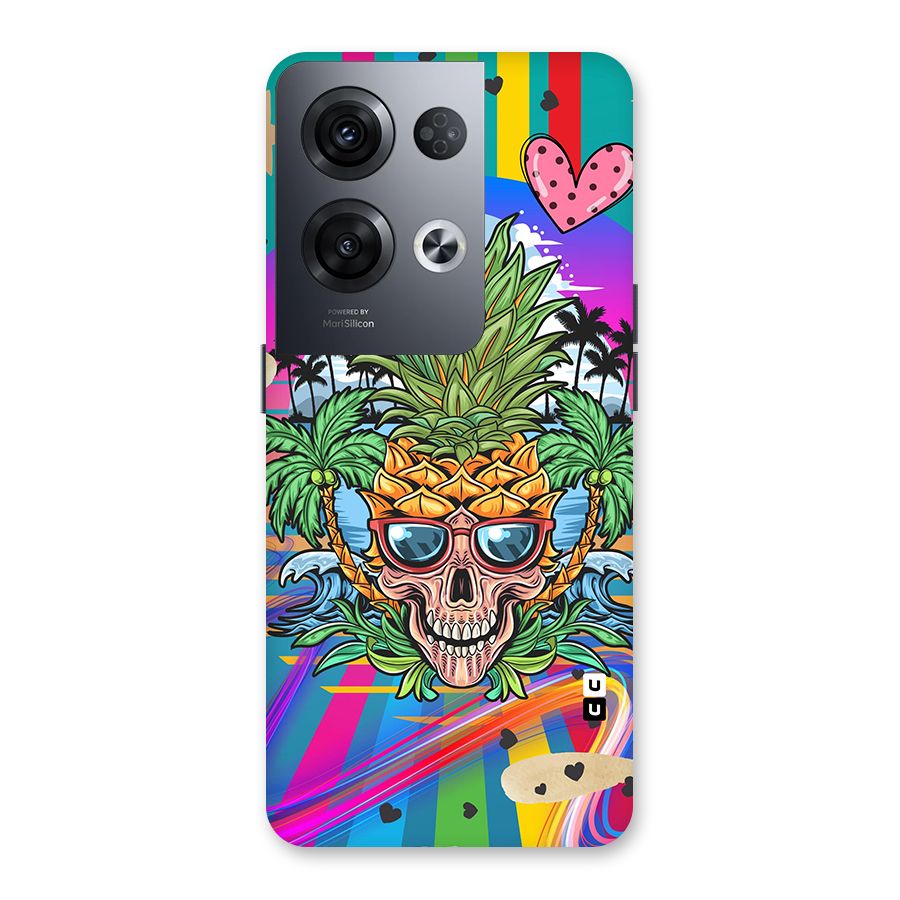 Cool Pineapple Skull Back Case for Oppo Reno8 Pro 5G