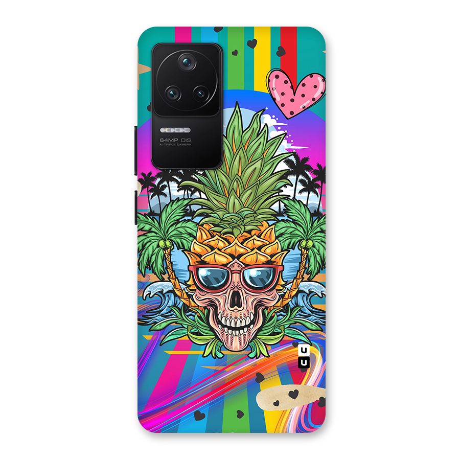 Cool Pineapple Skull Back Case for Poco F4 5G
