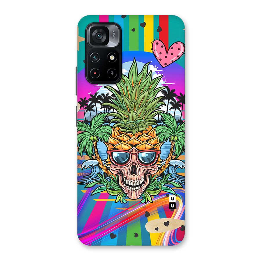 Cool Pineapple Skull Back Case for Poco M4 Pro 5G