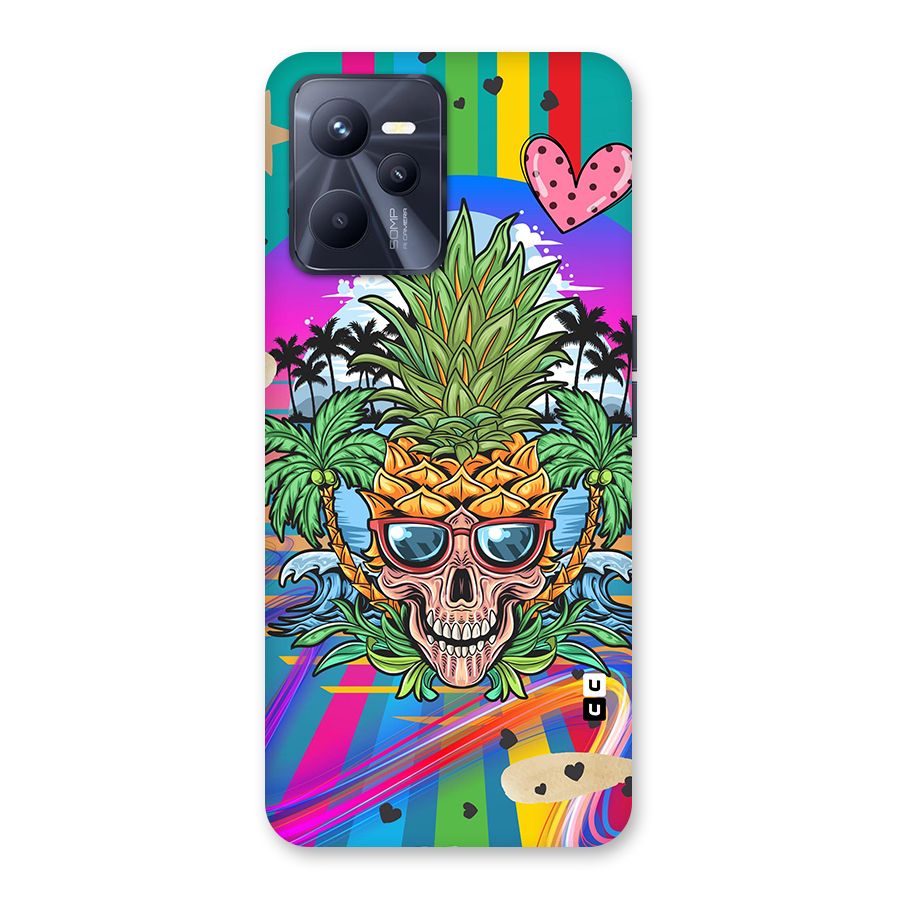 Cool Pineapple Skull Back Case for Realme C35