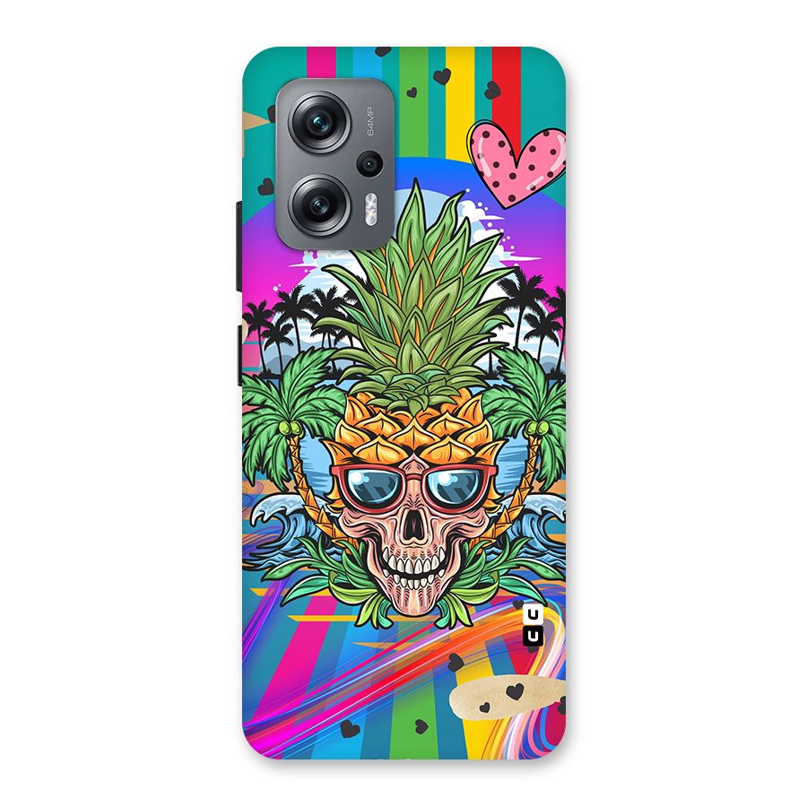 Cool Pineapple Skull Back Case for Redmi K50i