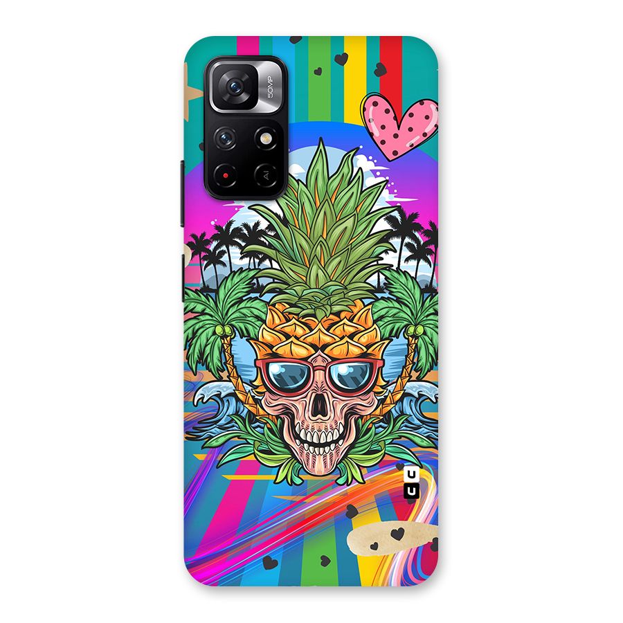 Cool Pineapple Skull Back Case for Redmi Note 11T 5G