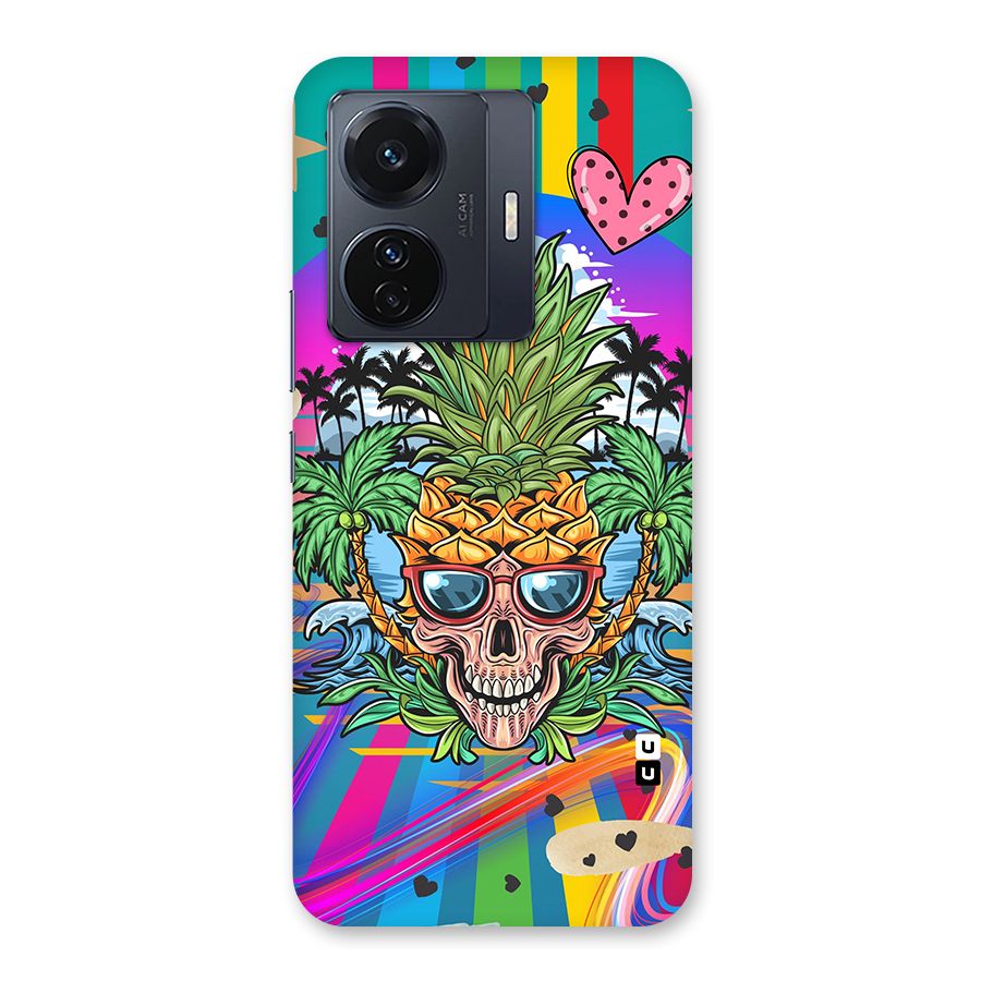 Cool Pineapple Skull Back Case for Vivo T1 Pro