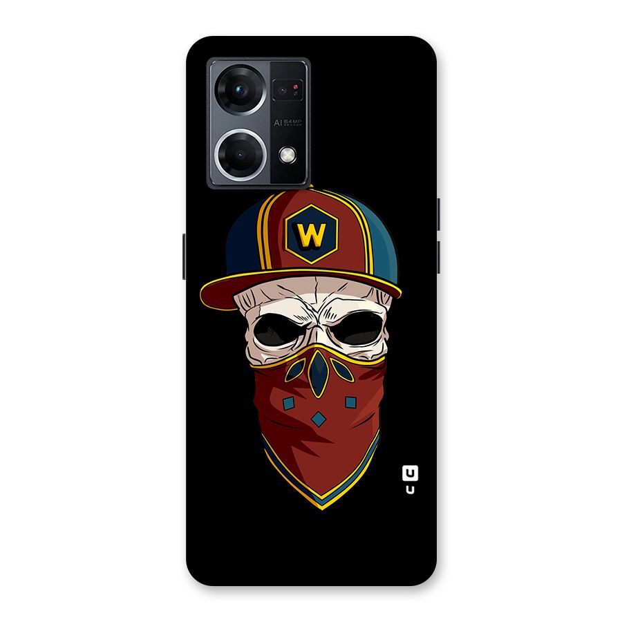 Cool Skull Mask Cap Glass Back Case for Oppo F21 Pro 5G