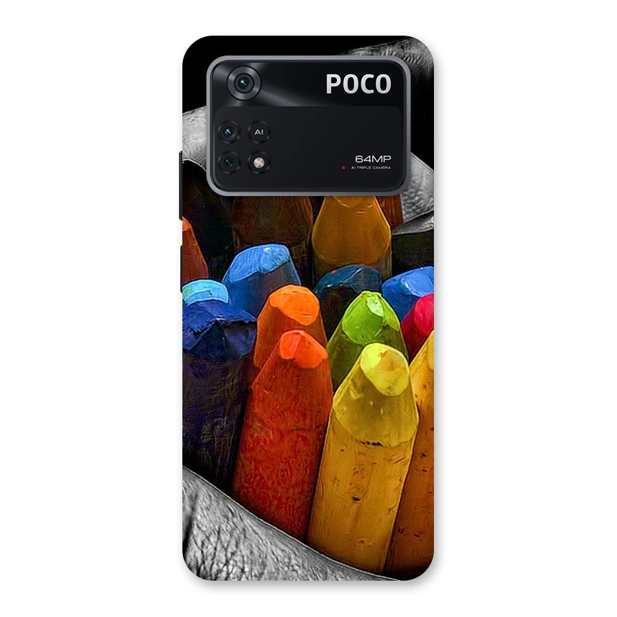 Crayons Beautiful Back Case for Poco M4 Pro 4G