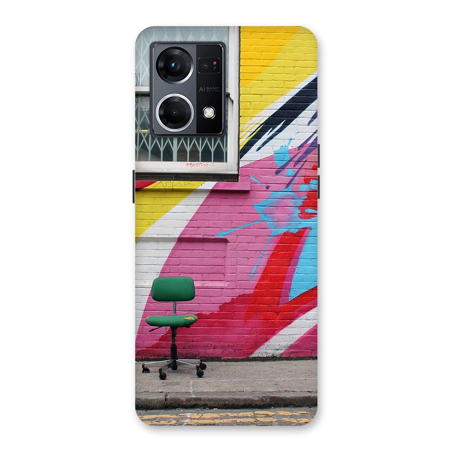 Creative Wall Art Glass Back Case for Oppo F21 Pro 5G