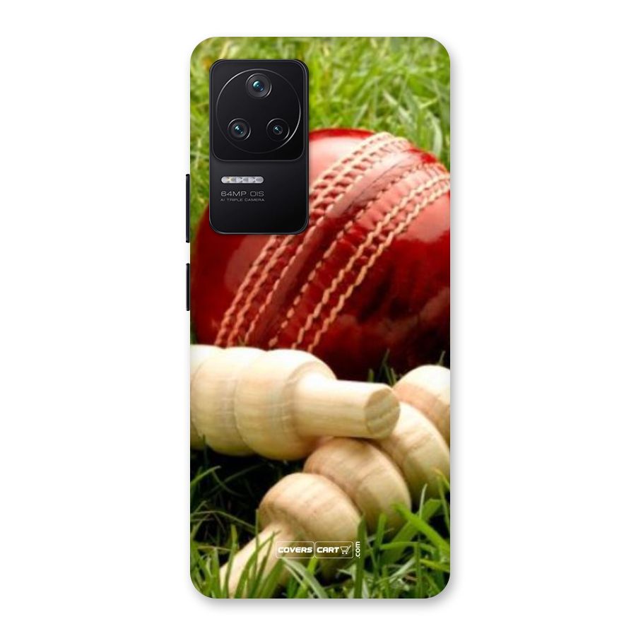 Cricket Ball and Stumps Back Case for Poco F4 5G