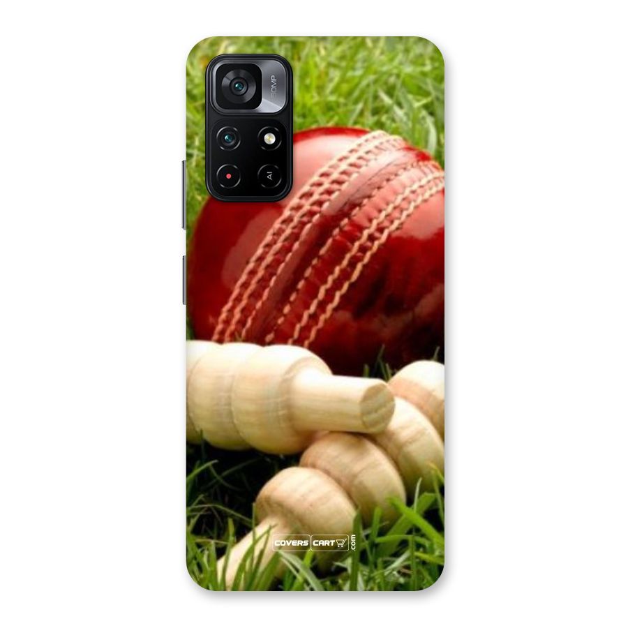 Cricket Ball and Stumps Back Case for Poco M4 Pro 5G
