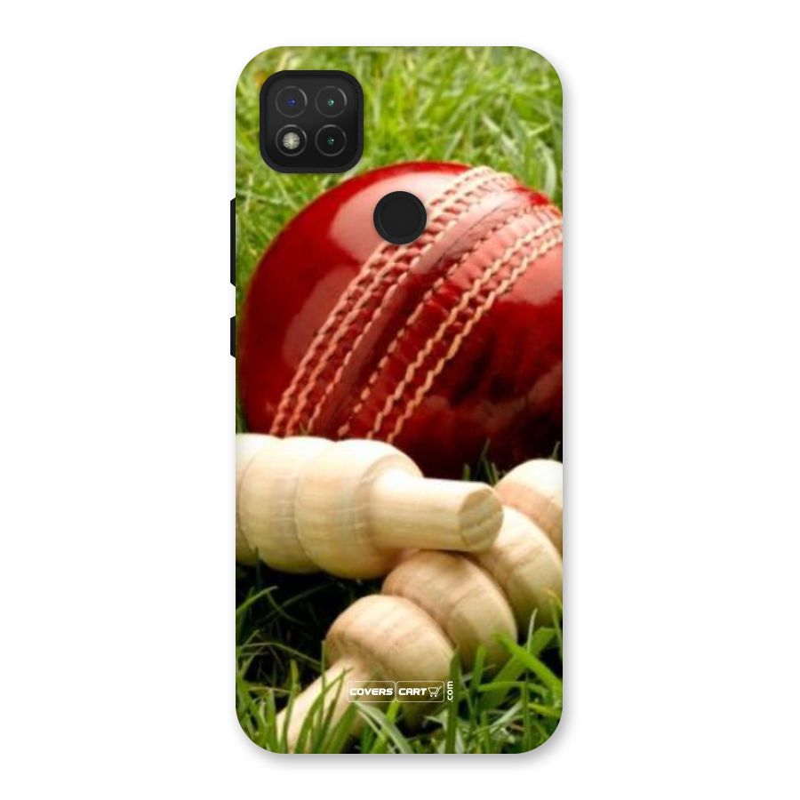Cricket Ball and Stumps Back Case for Redmi 9 Activ