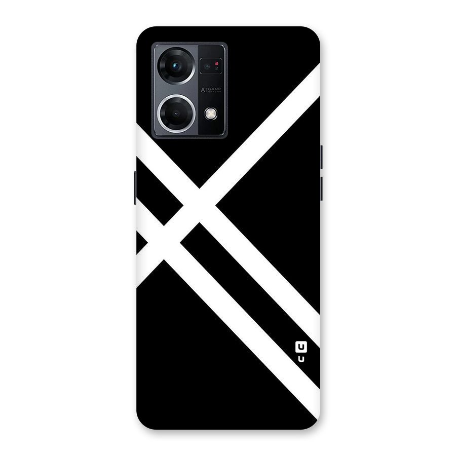 CrissCross Lines Glass Back Case for Oppo F21 Pro 5G