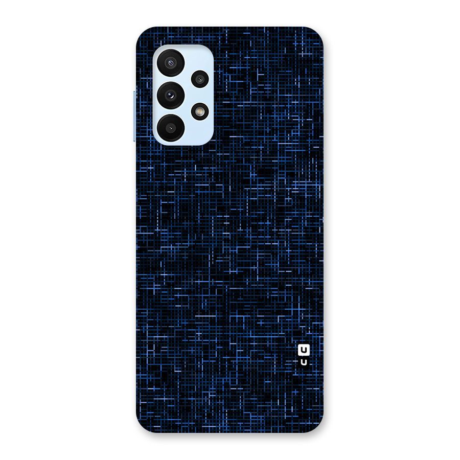 Criss Cross Blue Pattern Back Case for Galaxy A23