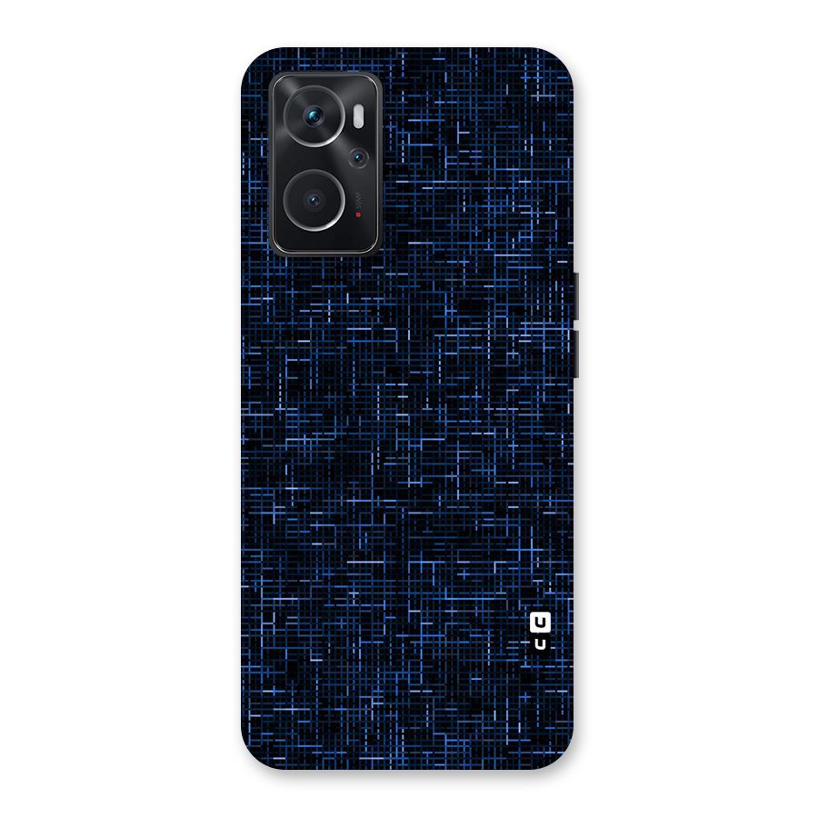 Criss Cross Blue Pattern Back Case for Oppo K10 4G