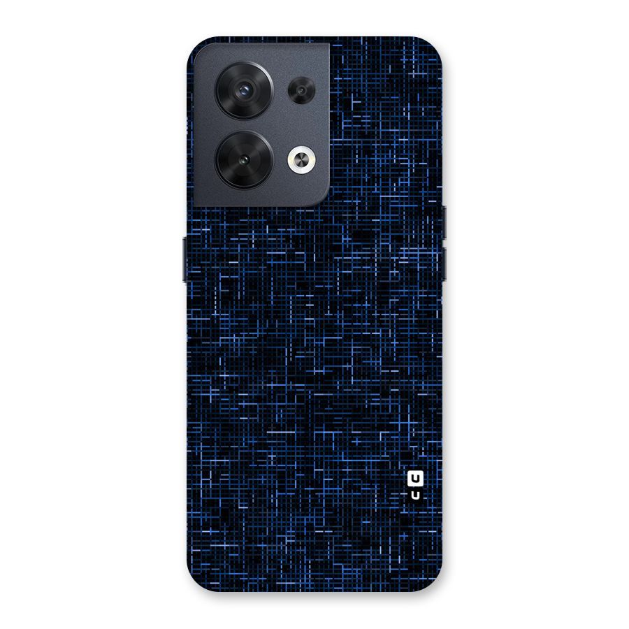 Criss Cross Blue Pattern Back Case for Oppo Reno8 5G
