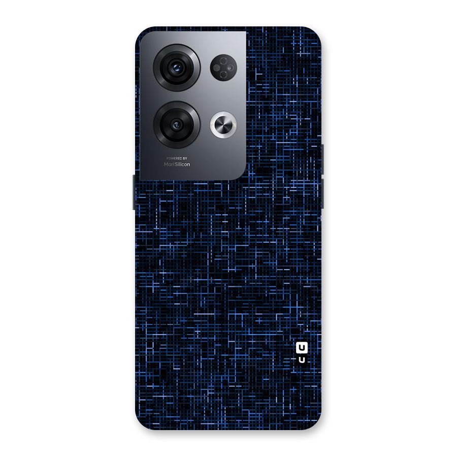Criss Cross Blue Pattern Back Case for Oppo Reno8 Pro 5G
