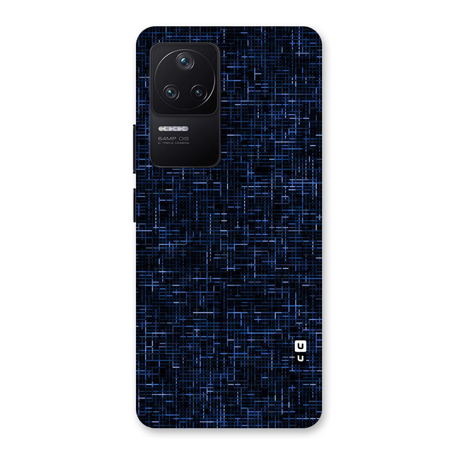 Criss Cross Blue Pattern Back Case for Poco F4 5G