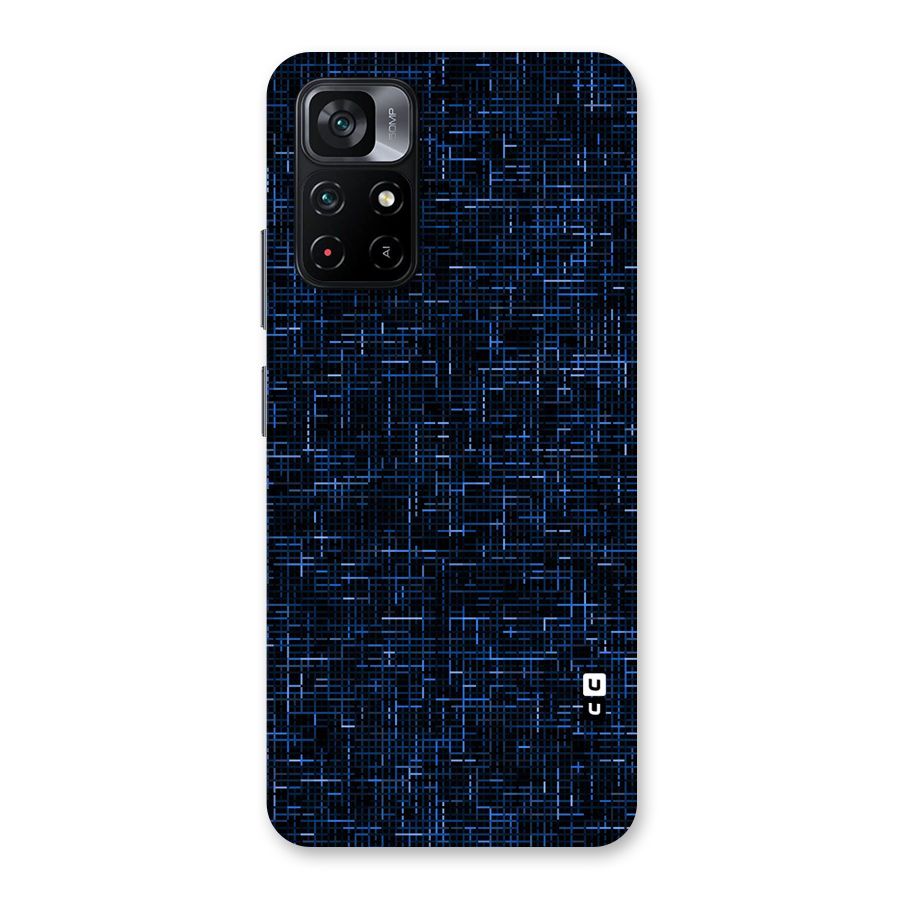 Criss Cross Blue Pattern Back Case for Poco M4 Pro 5G