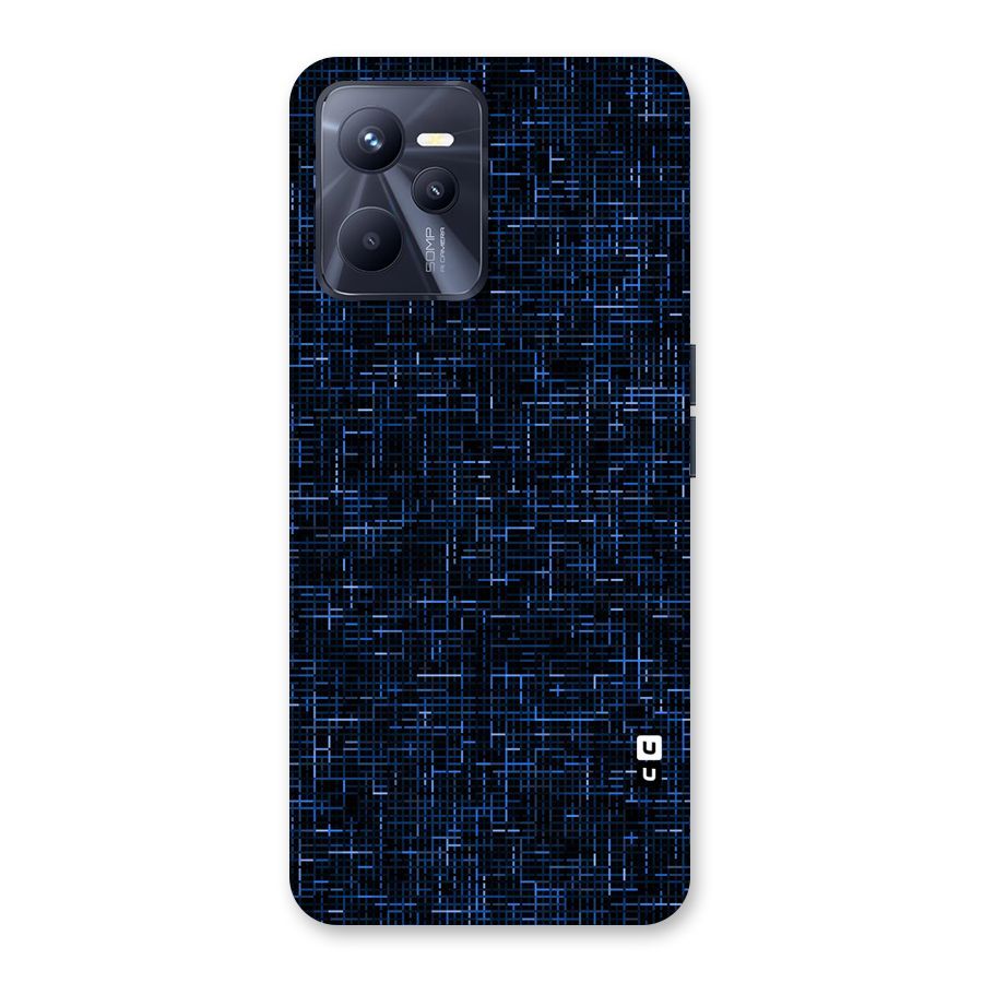 Criss Cross Blue Pattern Back Case for Realme C35