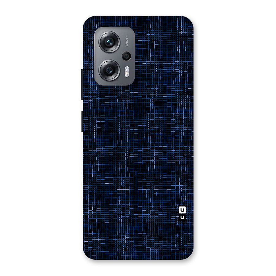 Criss Cross Blue Pattern Back Case for Redmi K50i