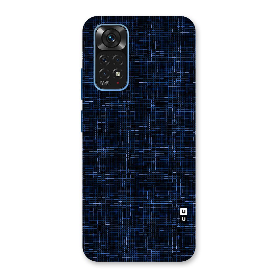 Criss Cross Blue Pattern Back Case for Redmi Note 11S