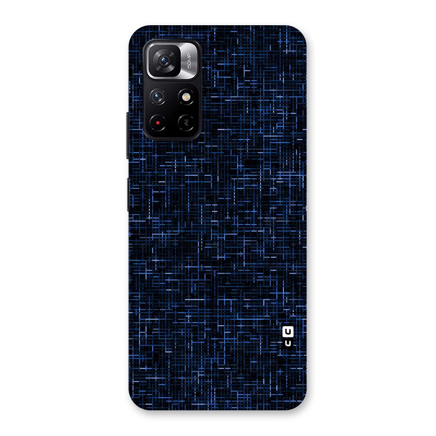 Criss Cross Blue Pattern Back Case for Redmi Note 11T 5G