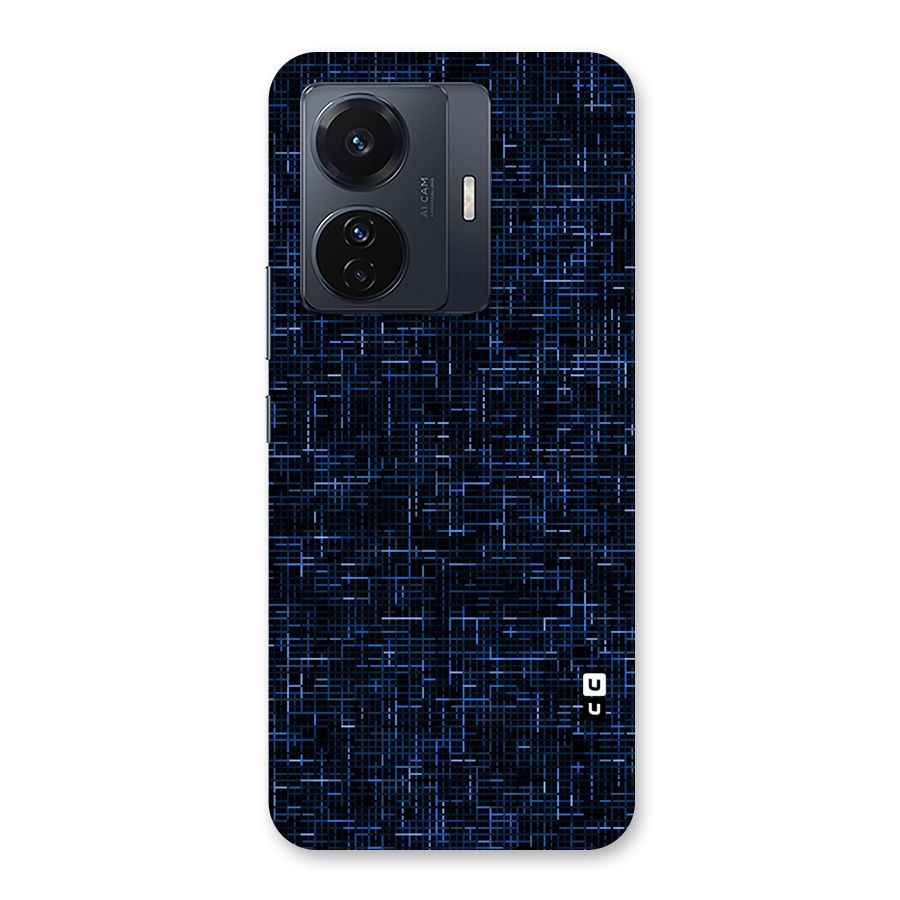 Criss Cross Blue Pattern Back Case for Vivo T1 Pro