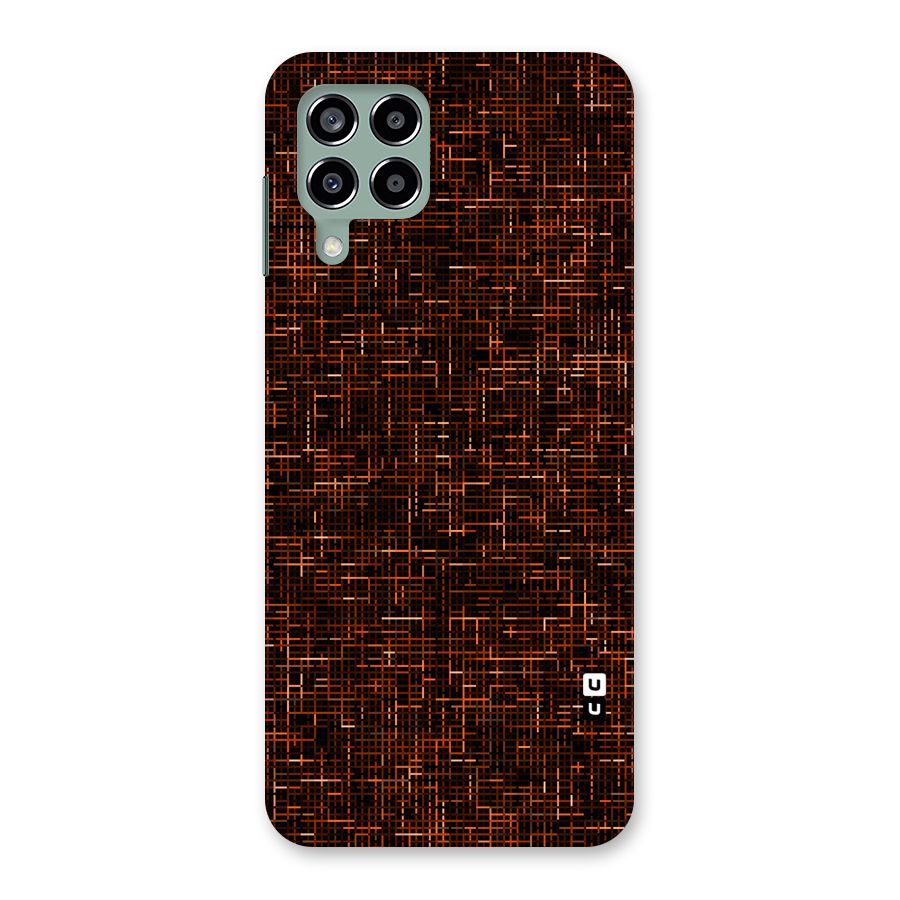Criss Cross Brownred Pattern Back Case for Galaxy M33
