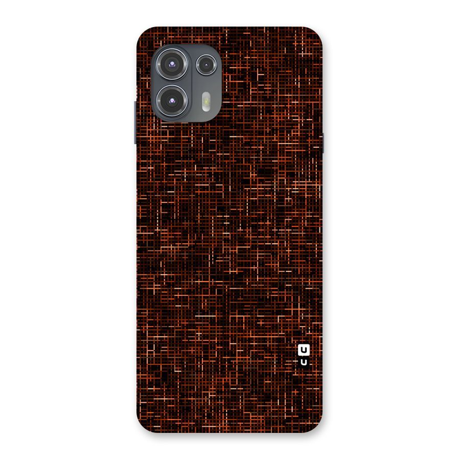 Criss Cross Brownred Pattern Back Case for Motorola Edge 20 Fusion