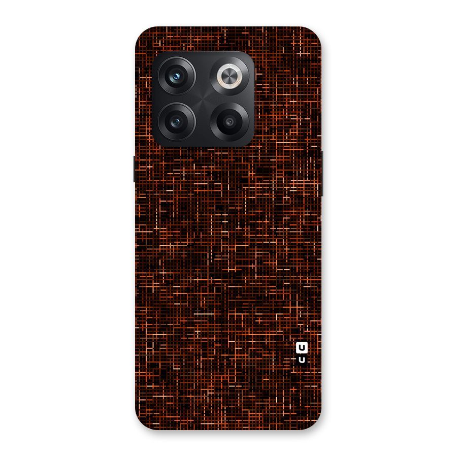 Criss Cross Brownred Pattern Back Case for OnePlus 10T